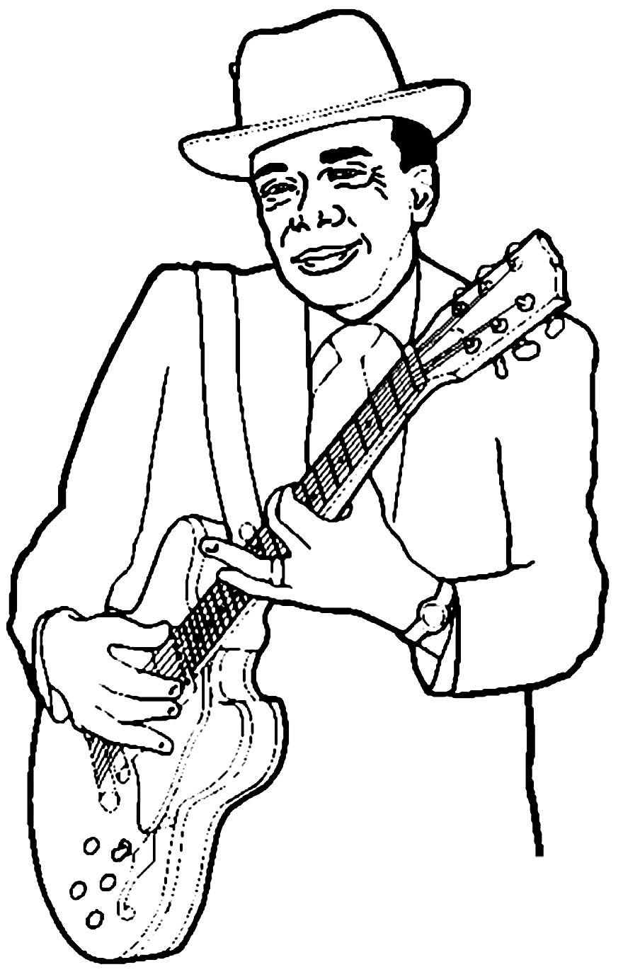 Desenho de guitarrista