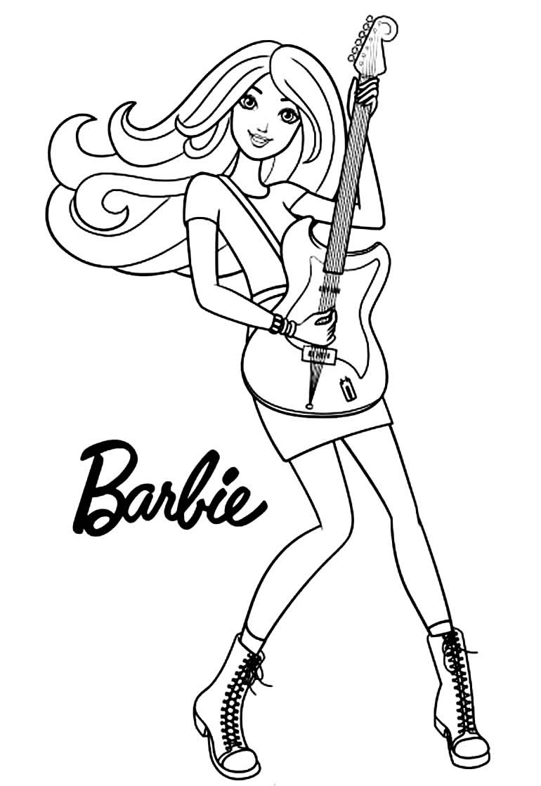 Desenho para colorir da Boneca Barbie