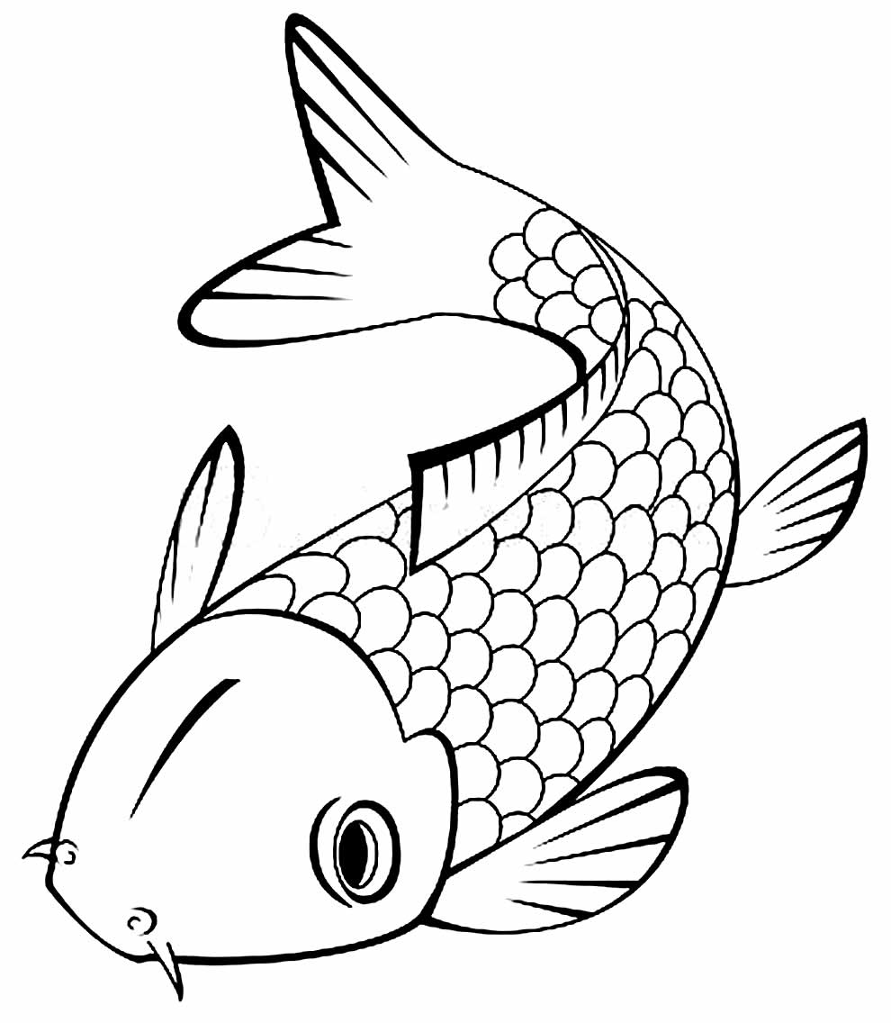 Imagem de peixe para colorir