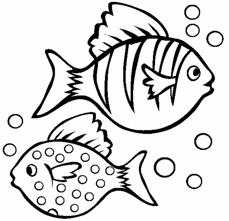 Desenho de peixinhos para colorir