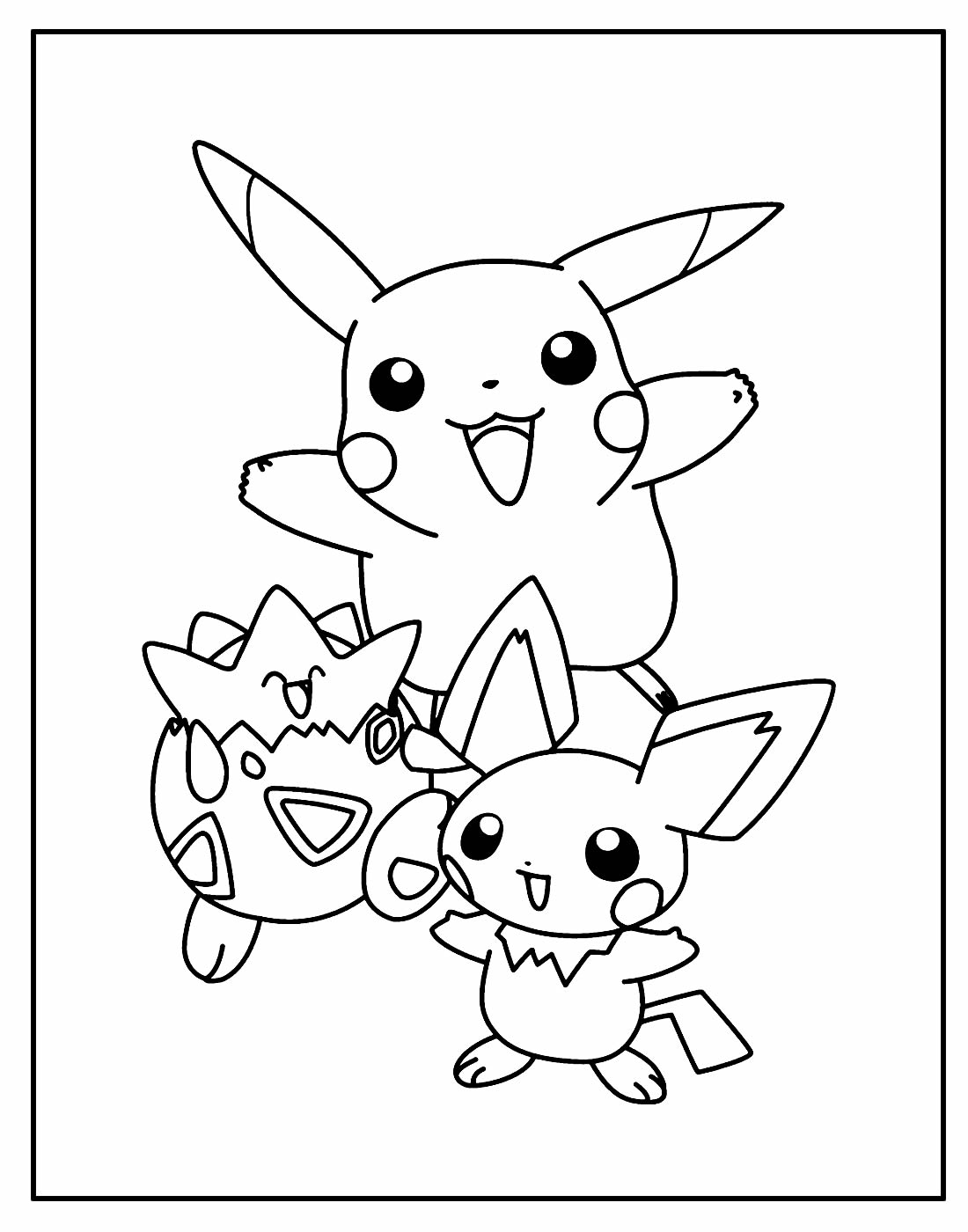 Página para colorir de Pokémon