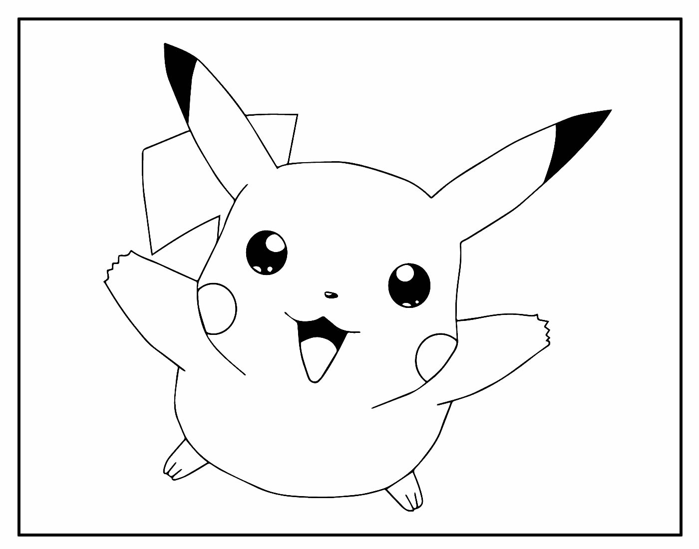 Página para colorir de Pikachu