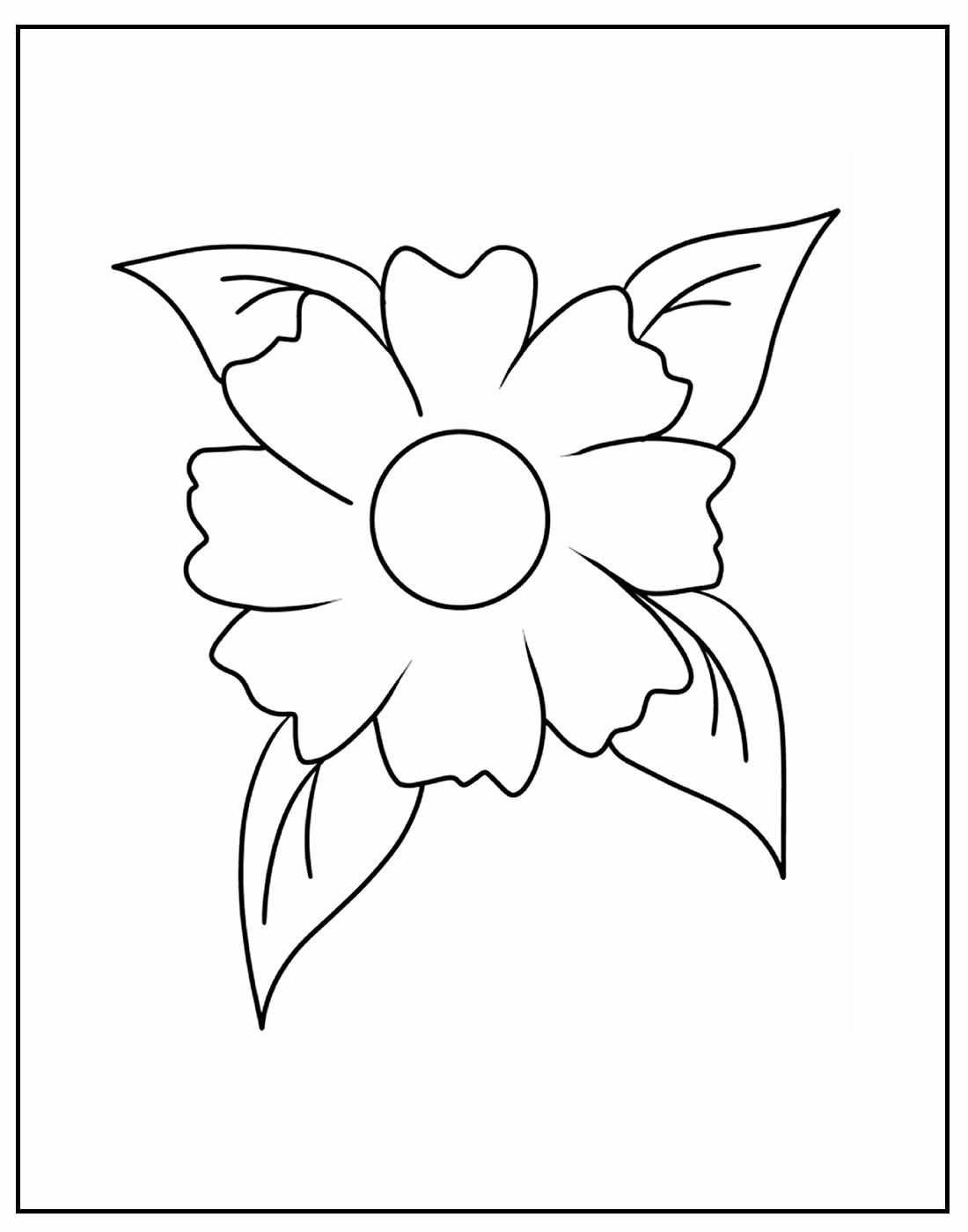 Desenho de Flor para pintar