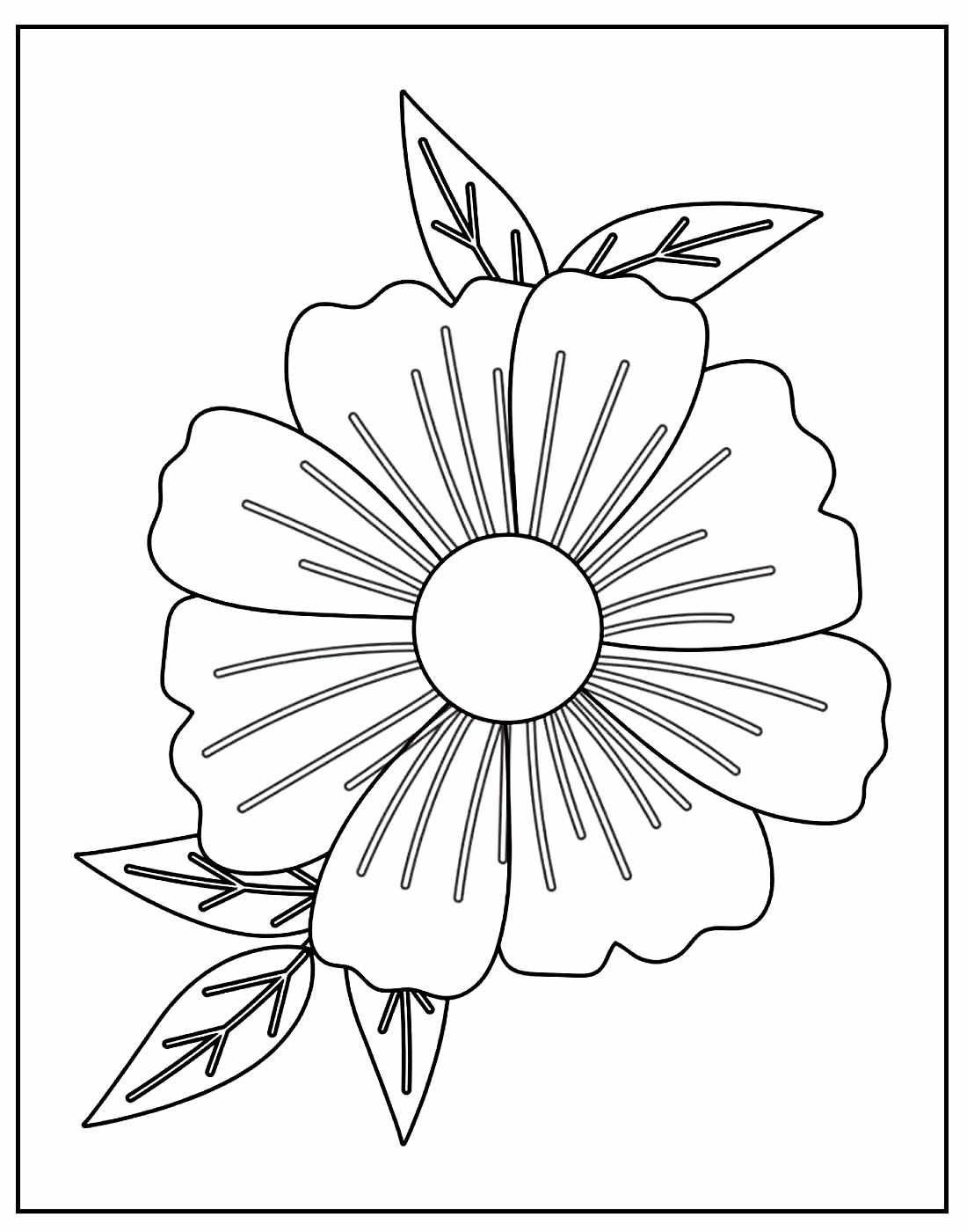 Desenho de Flor para colorir