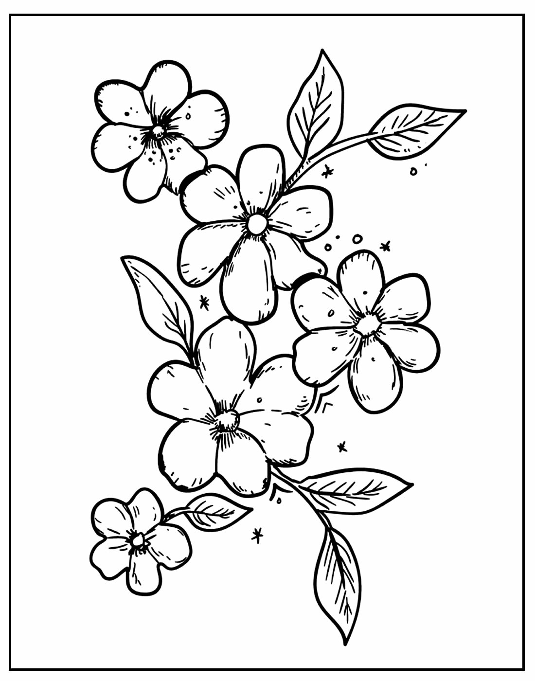 Desenho para colorir Flores