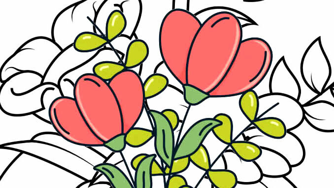 Desenhos de Flores para colorir