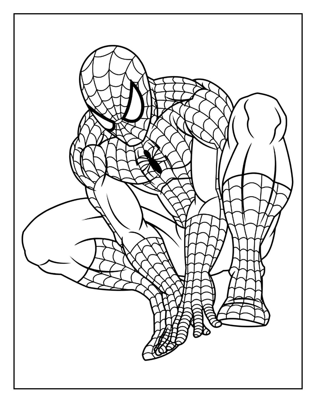 Desenhos de homem aranha para colorir, fáceis