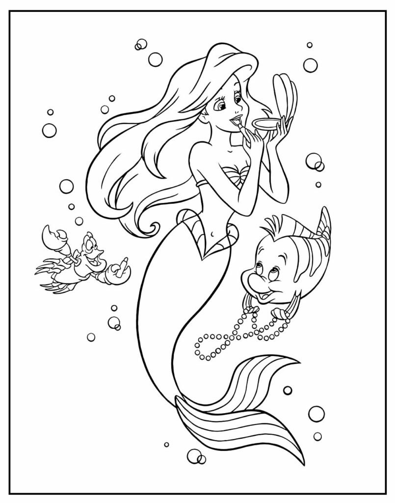 50+ Desenhos para colorir da Pequena Sereia - Dicas Práticas