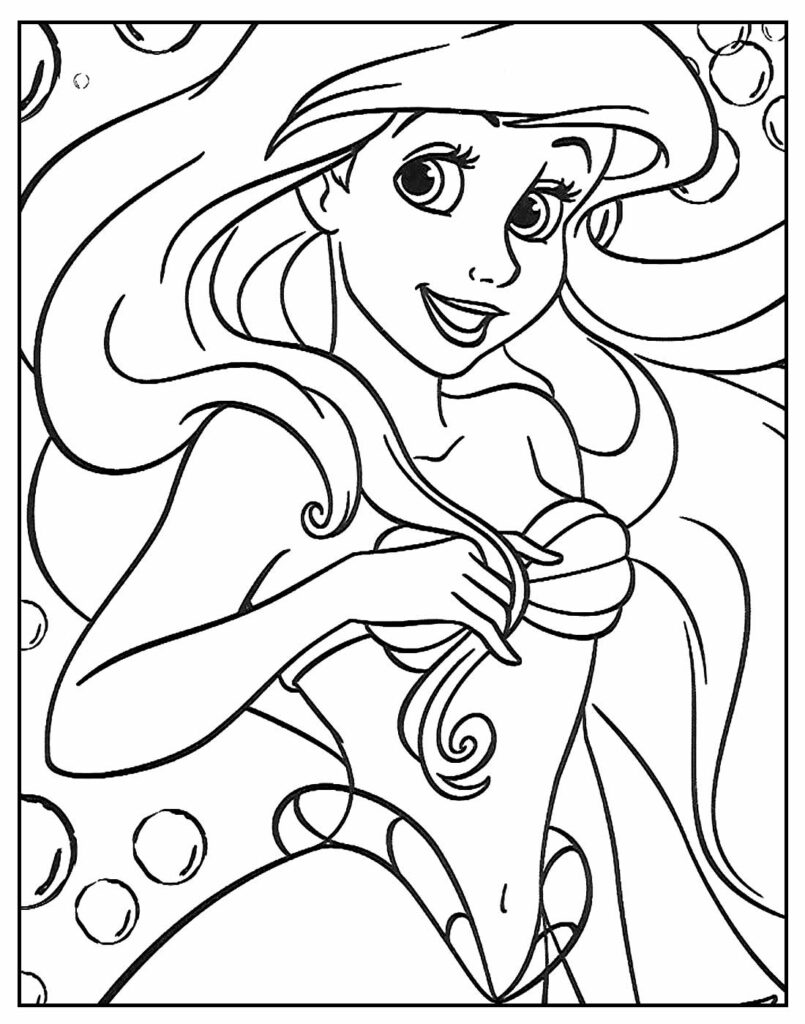 50+ Desenhos para colorir da Pequena Sereia - Dicas Práticas