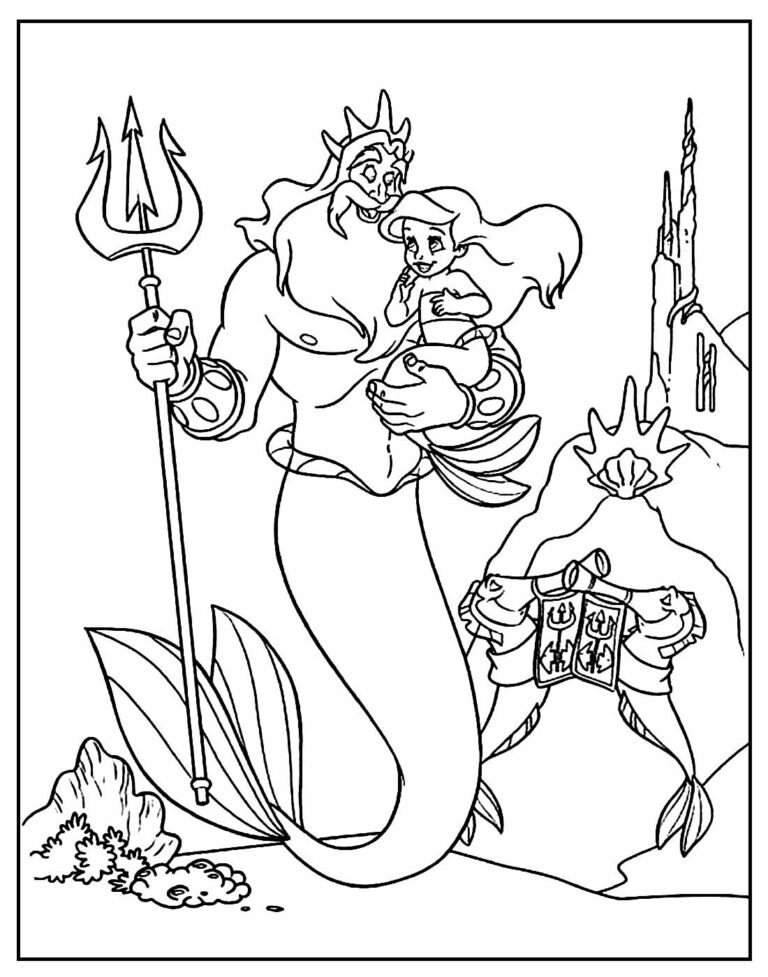50+ Desenhos para colorir da Pequena Sereia - Dicas Práticas