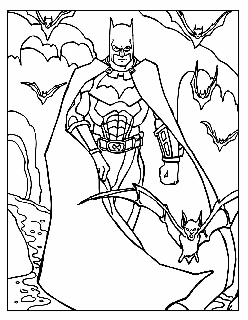 Desenho para colorir do Batman