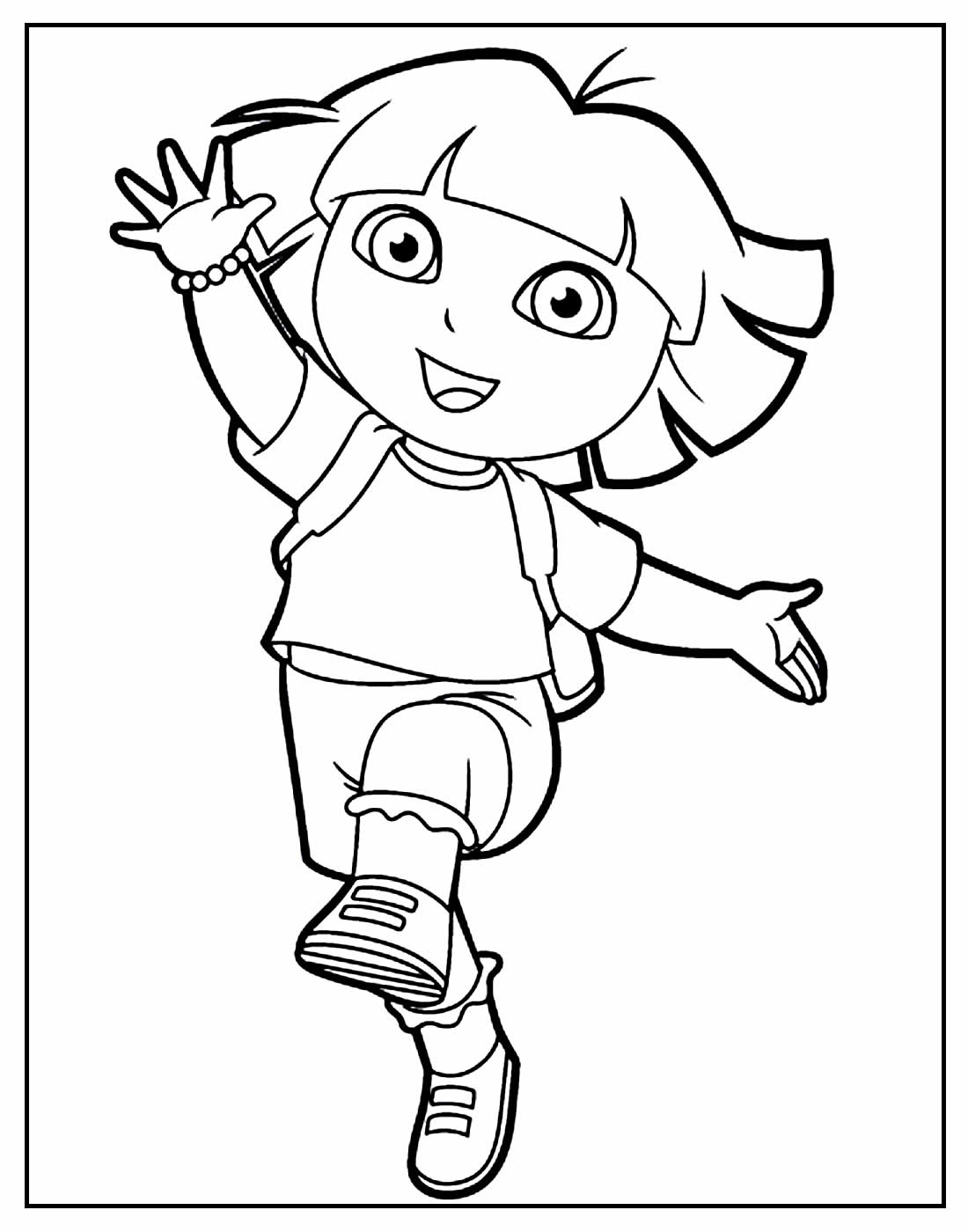 Página para colorir de Dora Aventureira