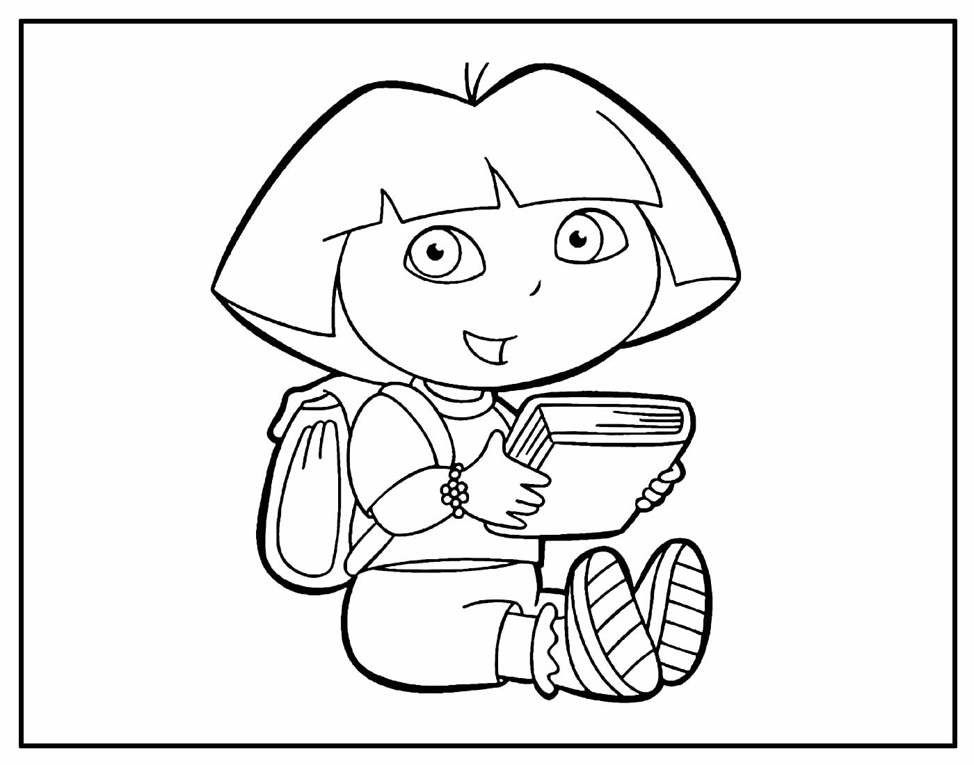 Desenho de Dora Aventureira para colorir