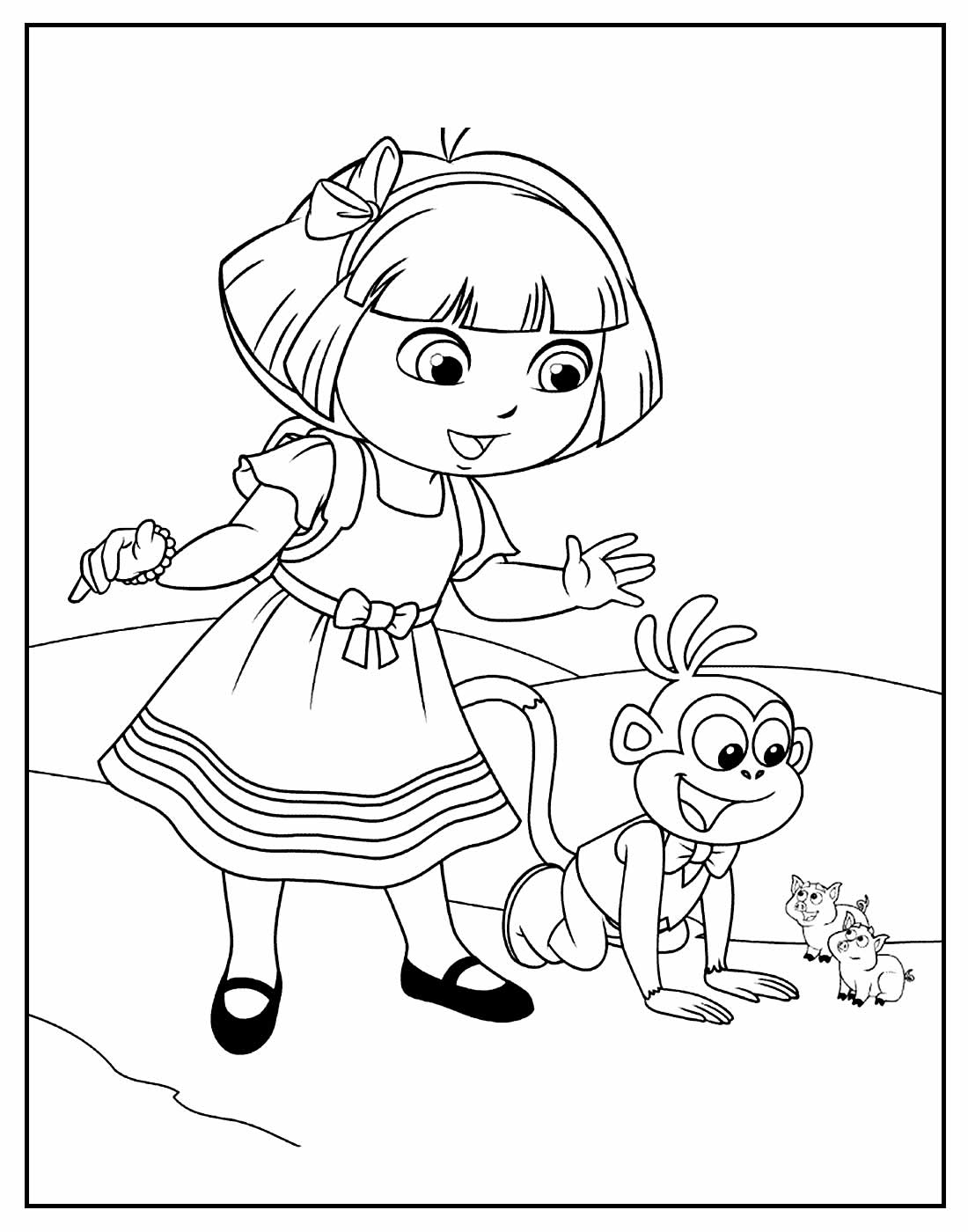 Dora Aventureira para colorir