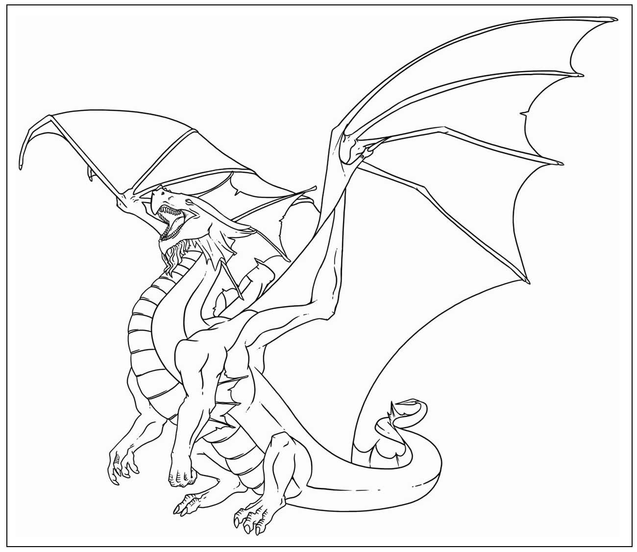 Desenho Dragão para colorir