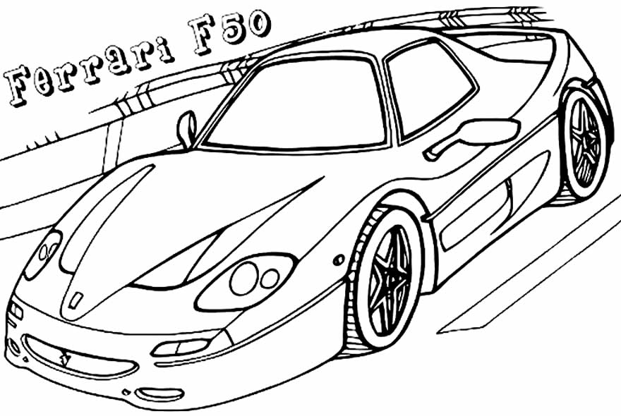 Desenho para pintar Ferrari
