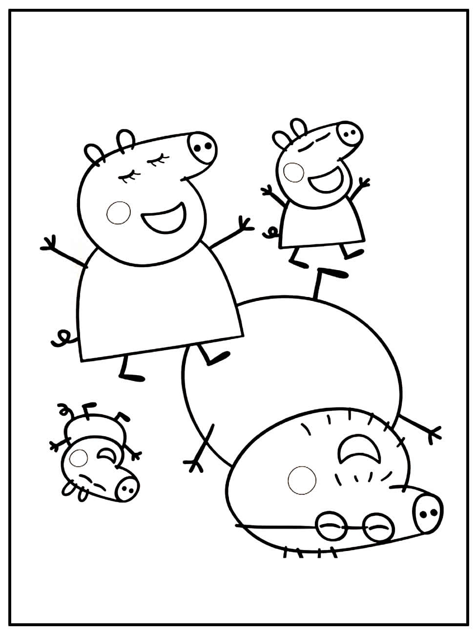 Página para colorir da Peppa Pig