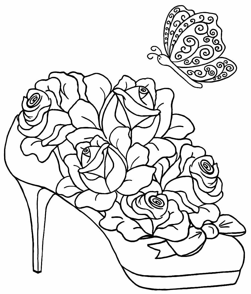 Desenho para pintar de Rosas