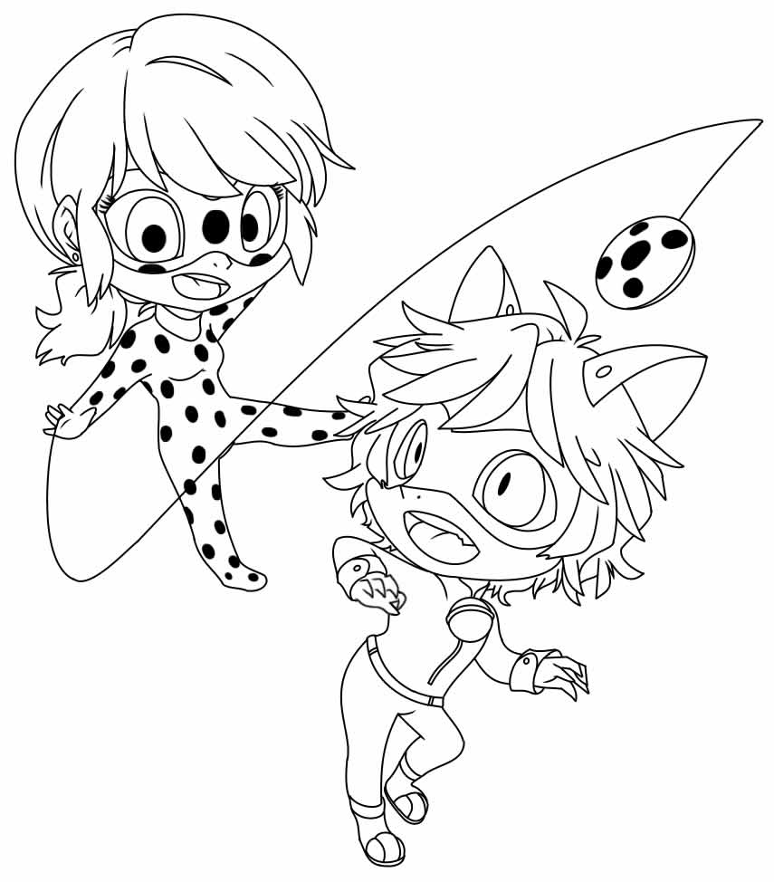 Desenhos de Pintar Tikki Miraculous Ladybug para Crianças, Desenho Animado