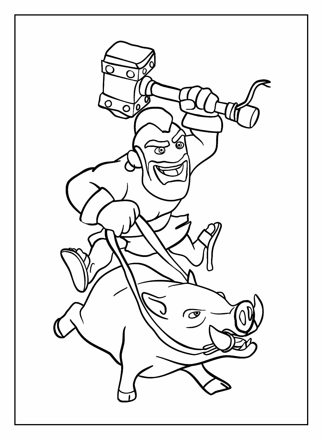 Páginas para colorir de Clash Royale - Corredor