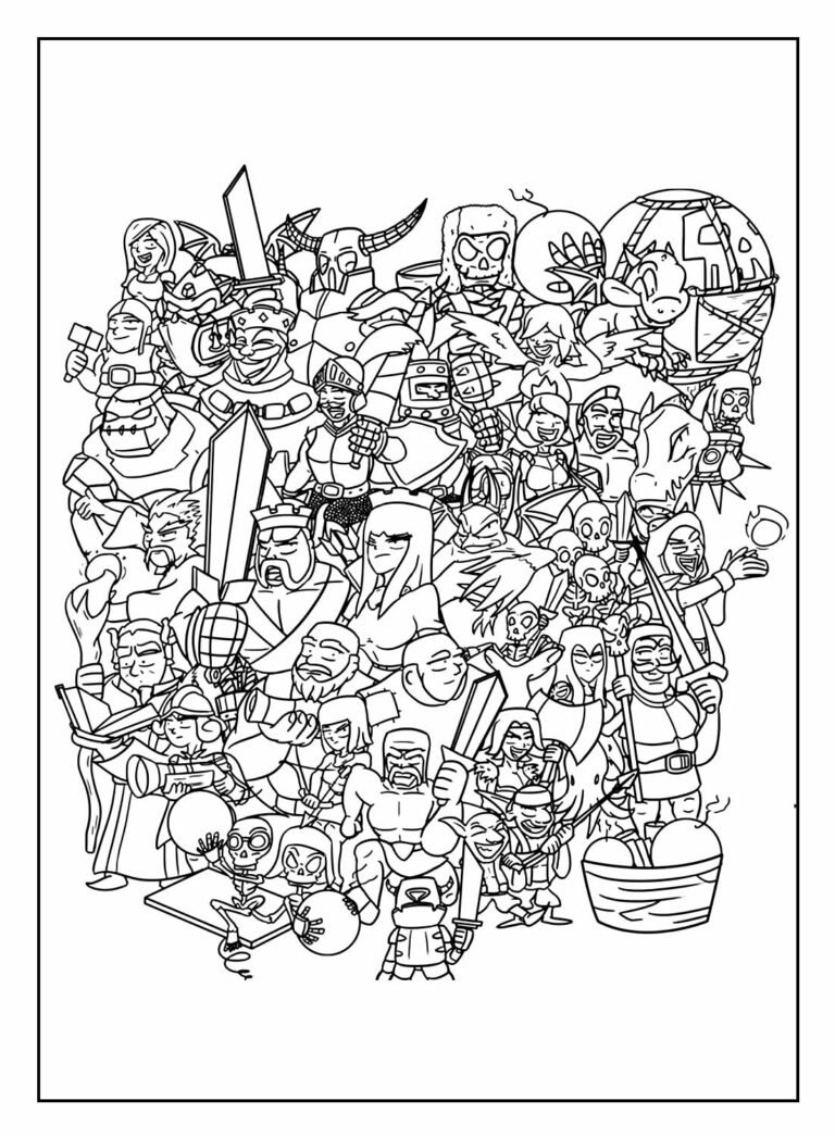 30+ Desenhos para colorir de Clash Royale - Dicas Práticas