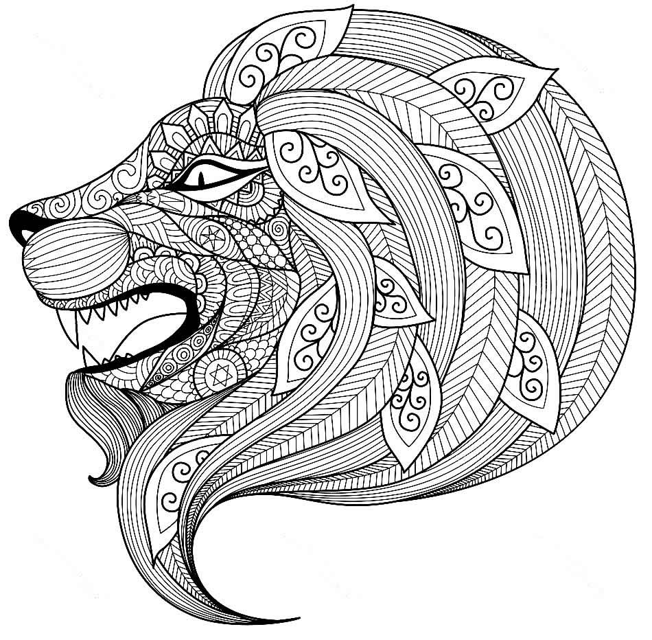 Desenhos de Leão para pintar e colorir