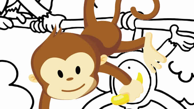 desenho de macaco para colorir para crianças 5073806 Vetor no Vecteezy