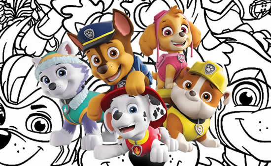 Desenhos da Patrulha Canina para colorir