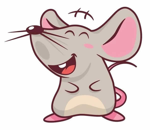 Desenho de Ratinho colorido
