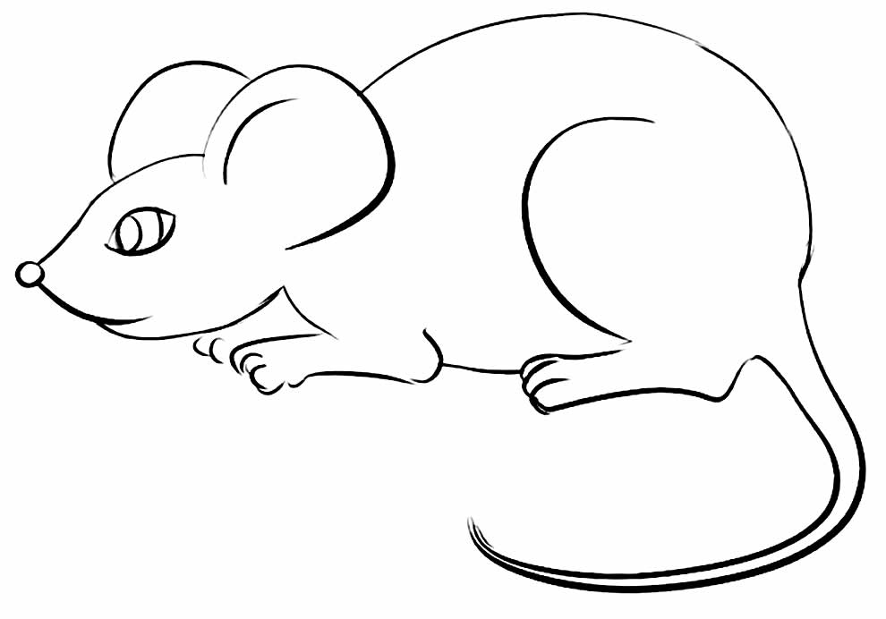 Desenho de Ratinho para colorir