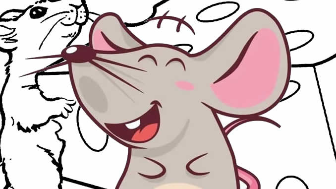 Desenhos de Ratinhos para pintar e colorir