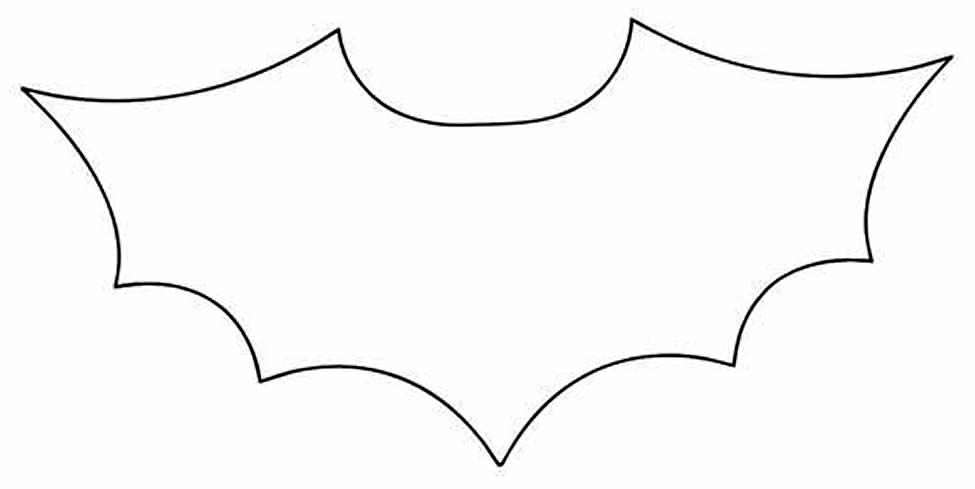 Molde para fazer morcego de papel