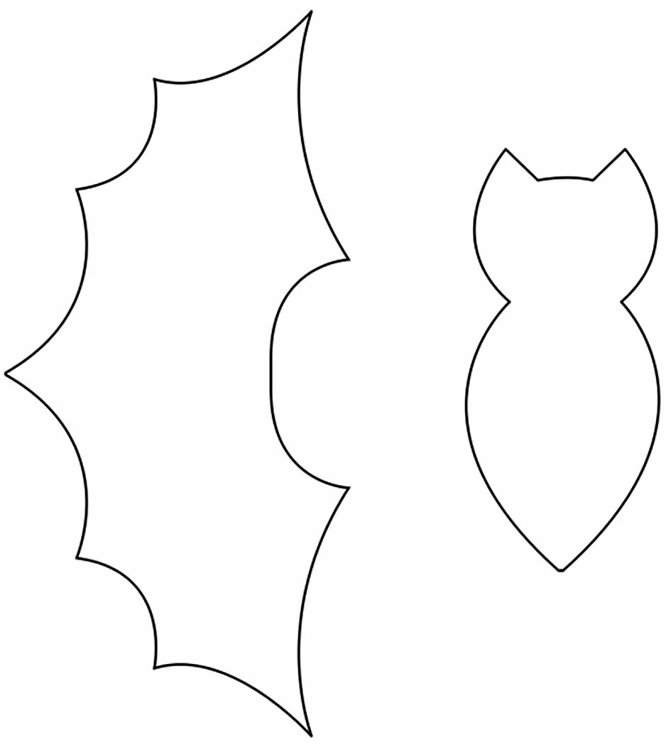 Molde para fazer morcego de papel