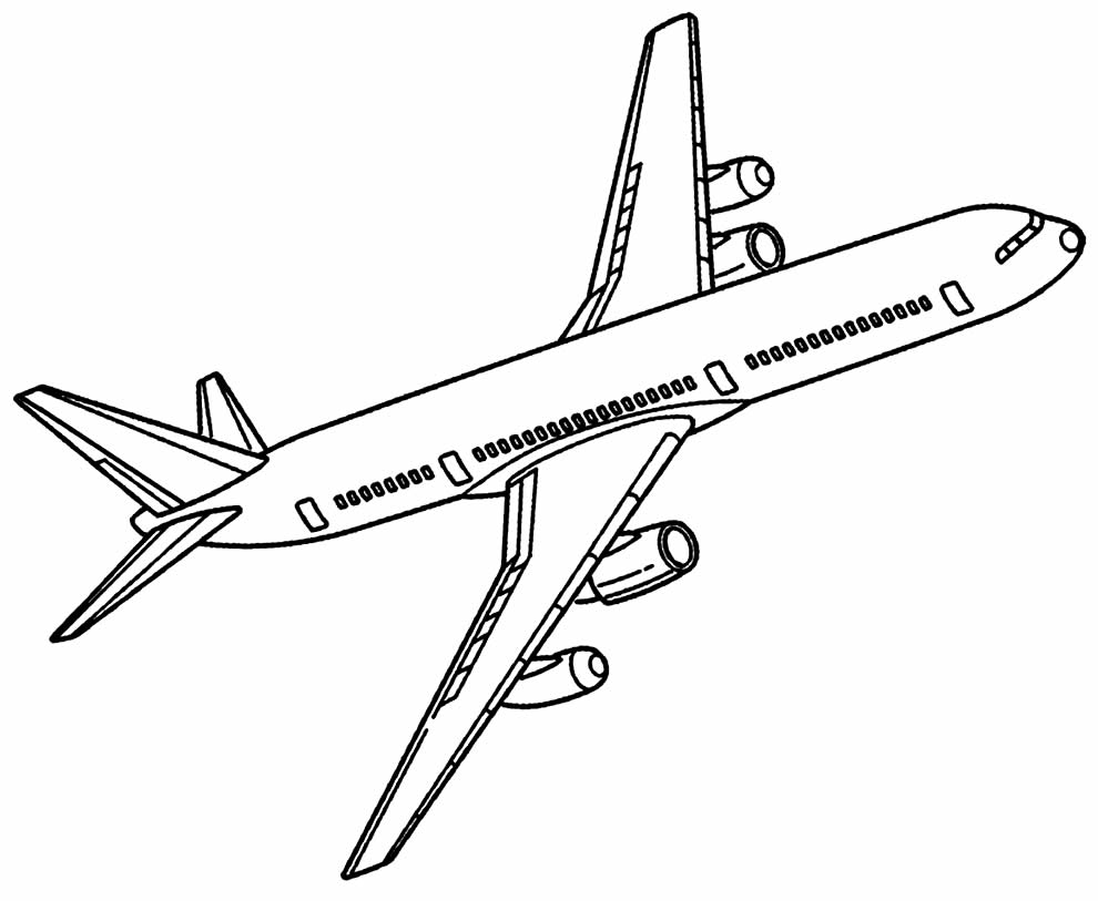 Desenhos de Avião para colorir