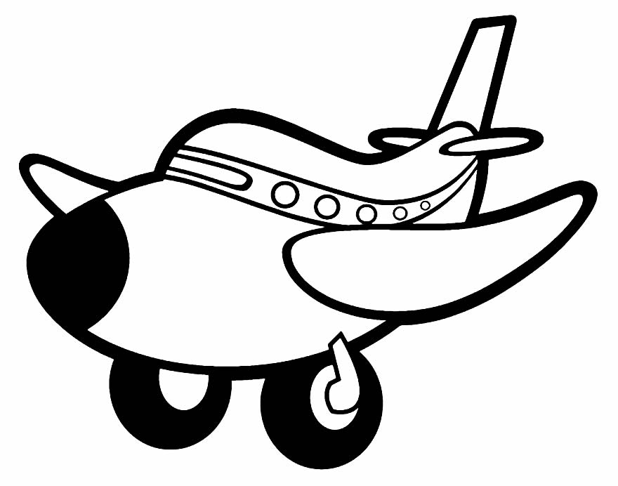 Desenho de Avião para imprimir e pintar