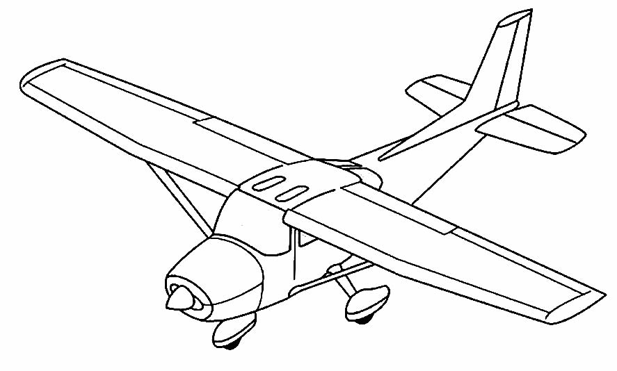 Desenho de Avião para imprimir e pintar