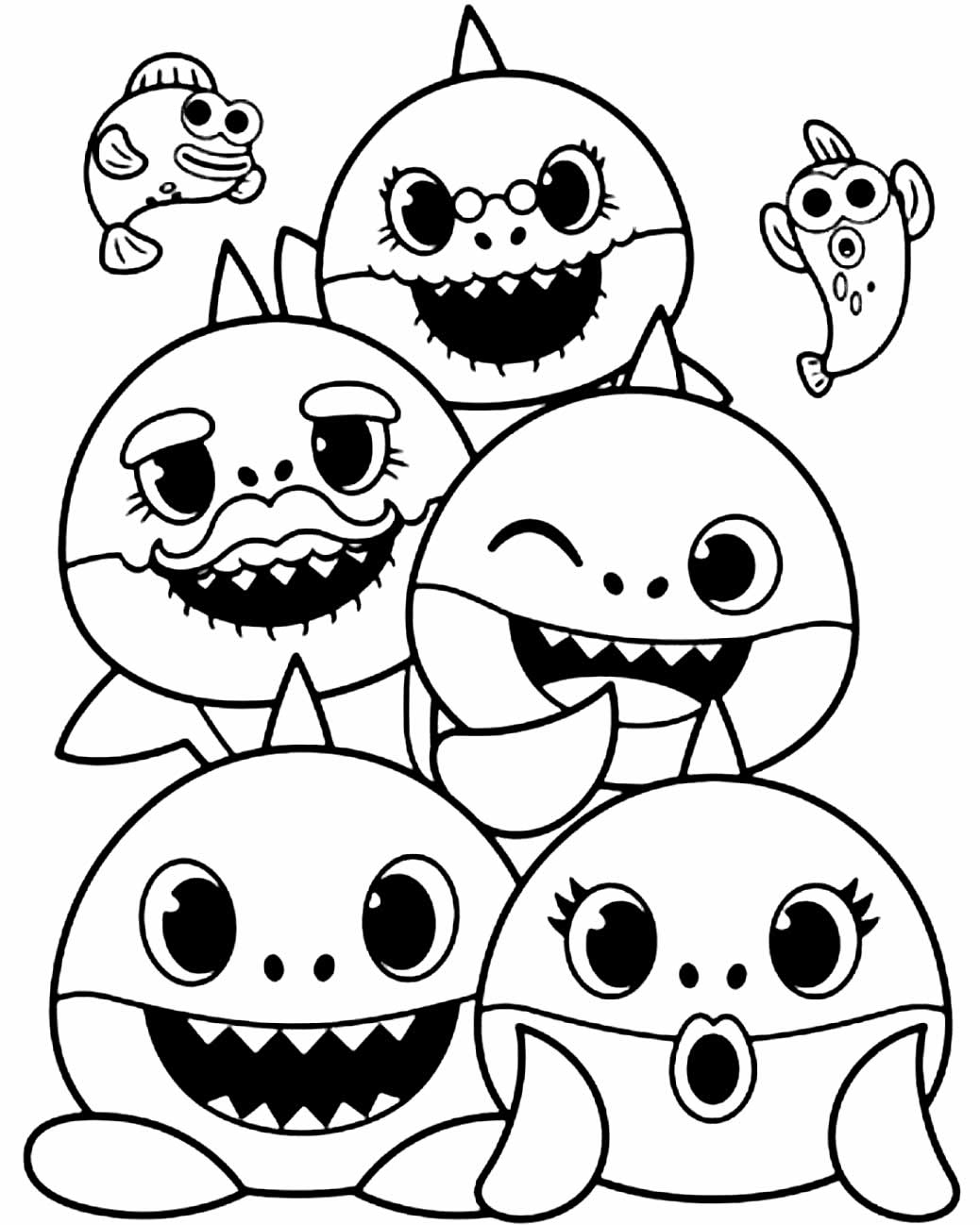 50+ Desenhos do Baby Shark para colorir - Dicas Práticas