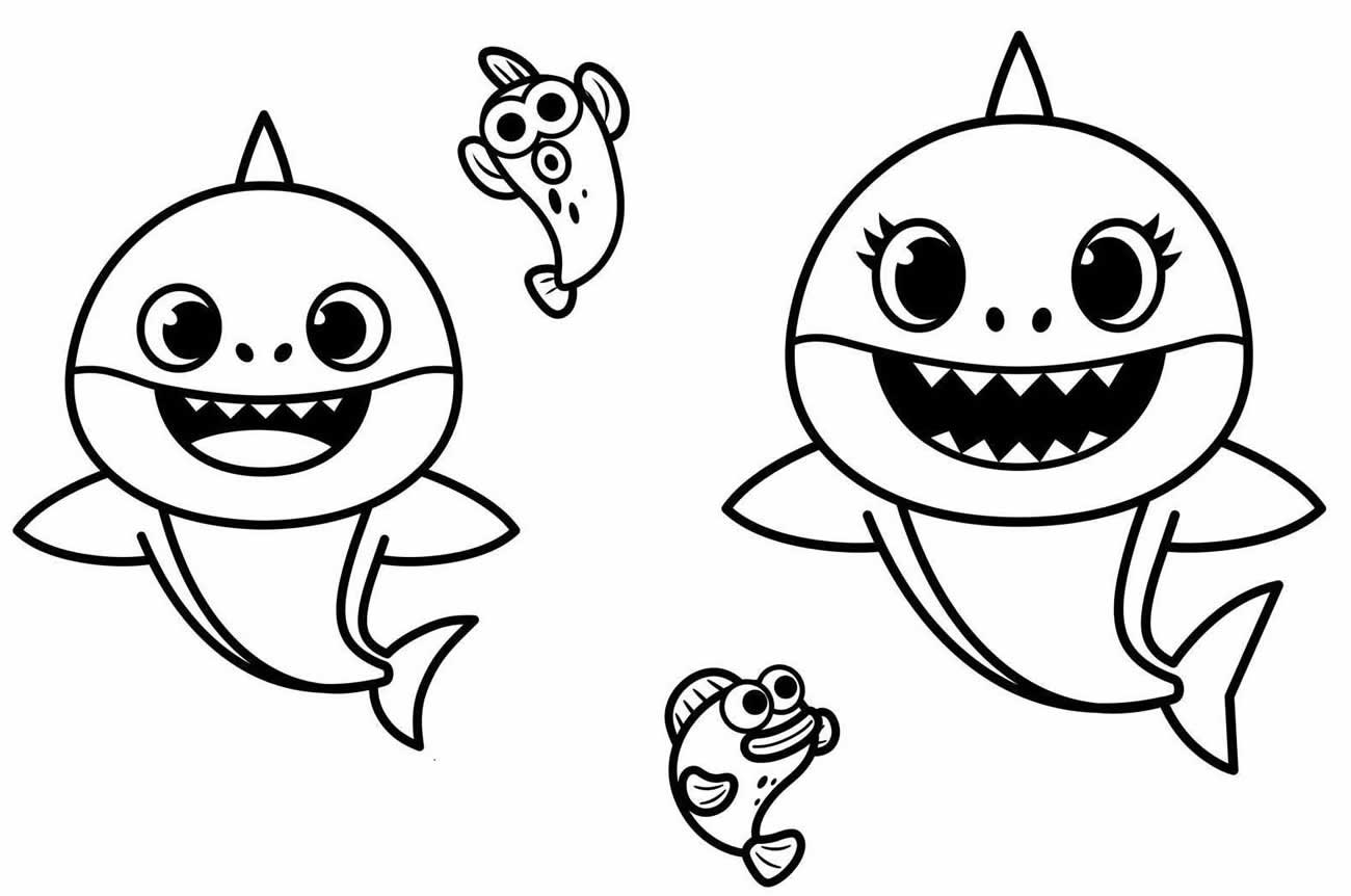 Desenho lindo de Baby Shark