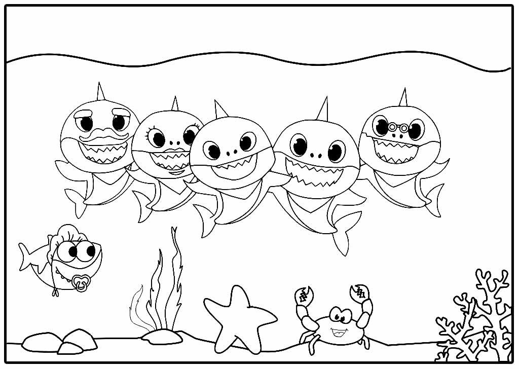 Imagem de Baby Shark para colorir