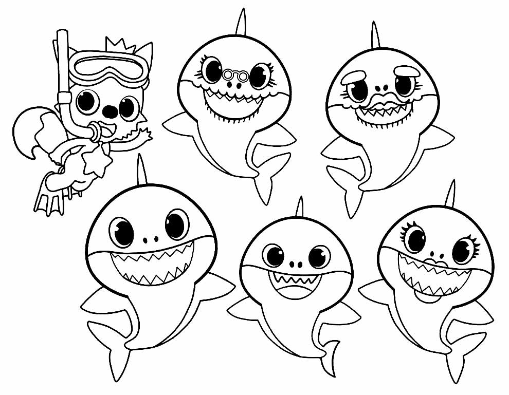 Imagem de Baby Shark para colorir