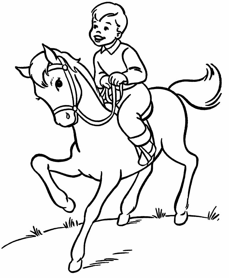 Desenho de Cavalo para imprimir e pintar