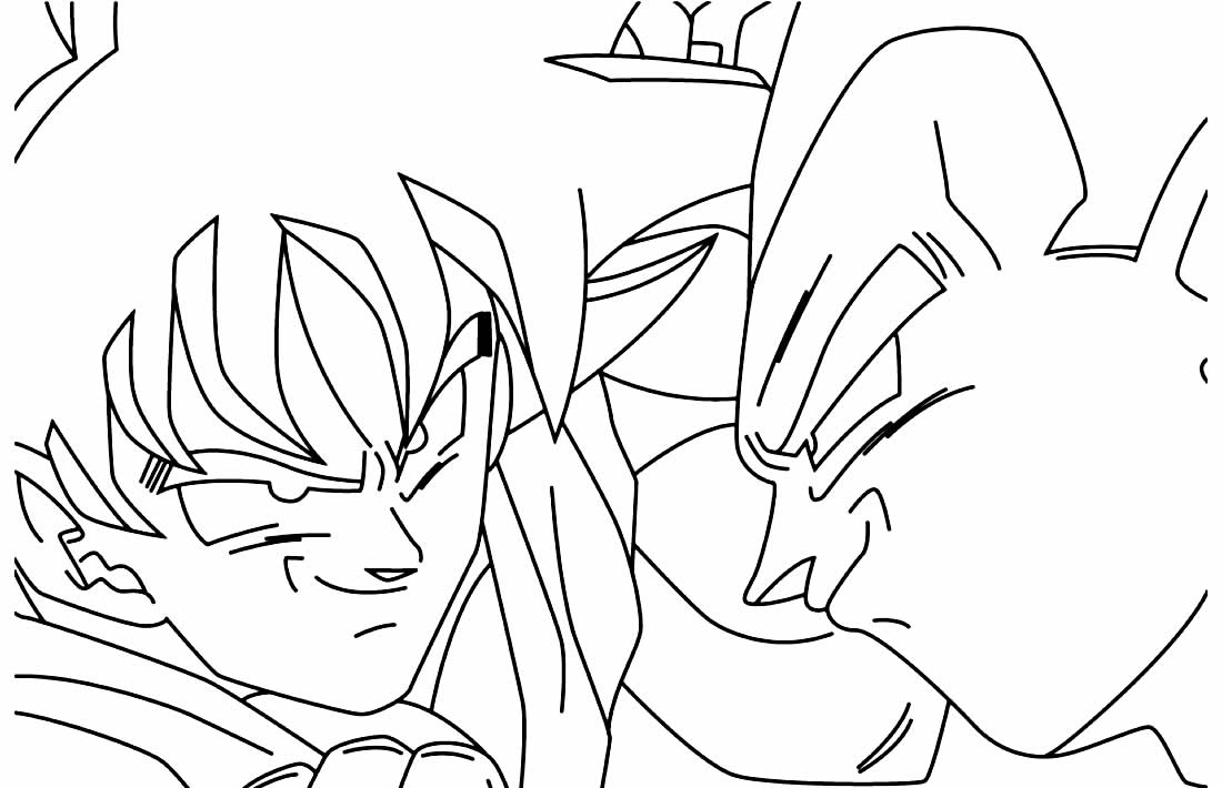 Desenho do Goku para pintar e colorir