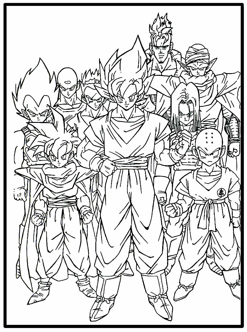 Desenho Para Colorir Goku