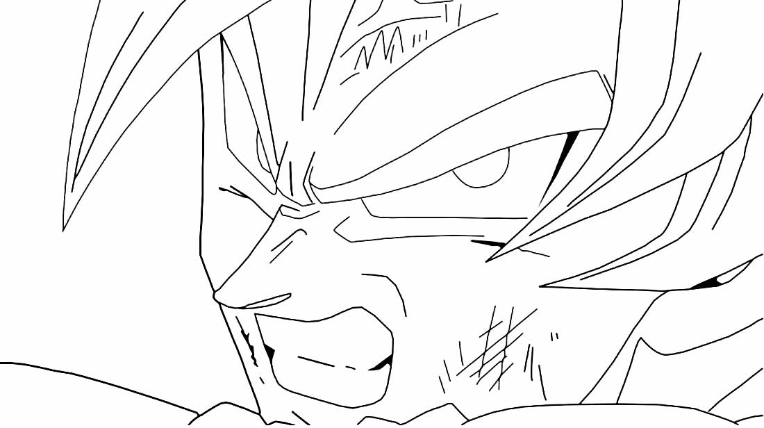 Goku para colorir