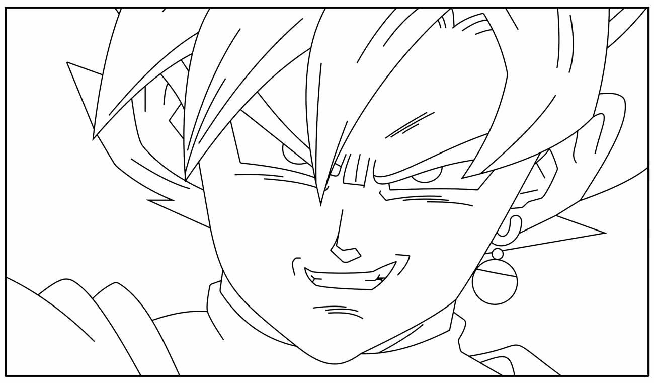 Desenho de Goku para colorir
