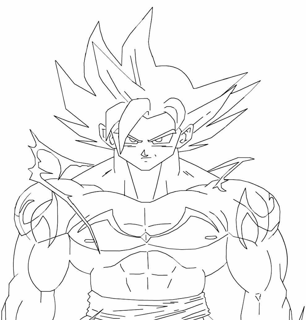 Desenhando Goku Ssj3 para colorir