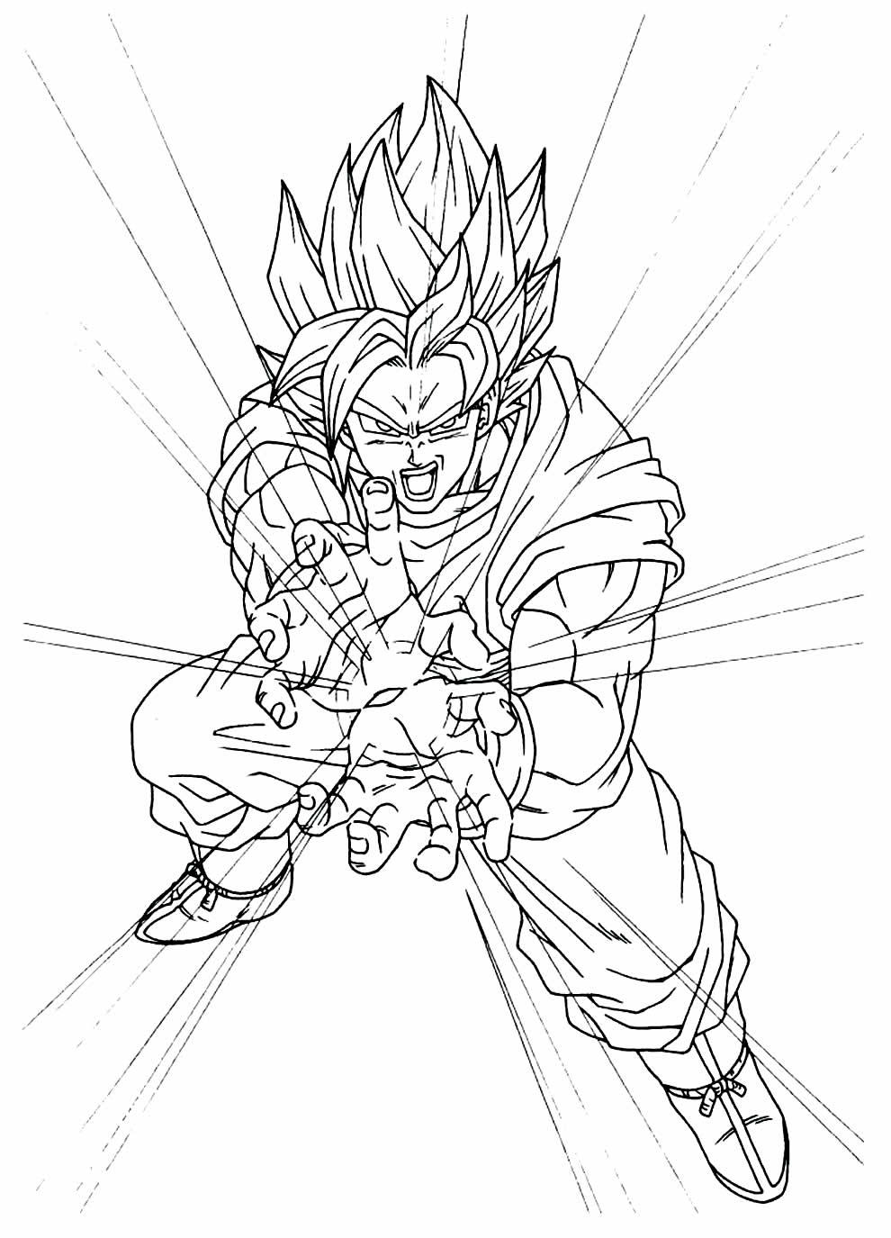 Desenho do Goku para colorir