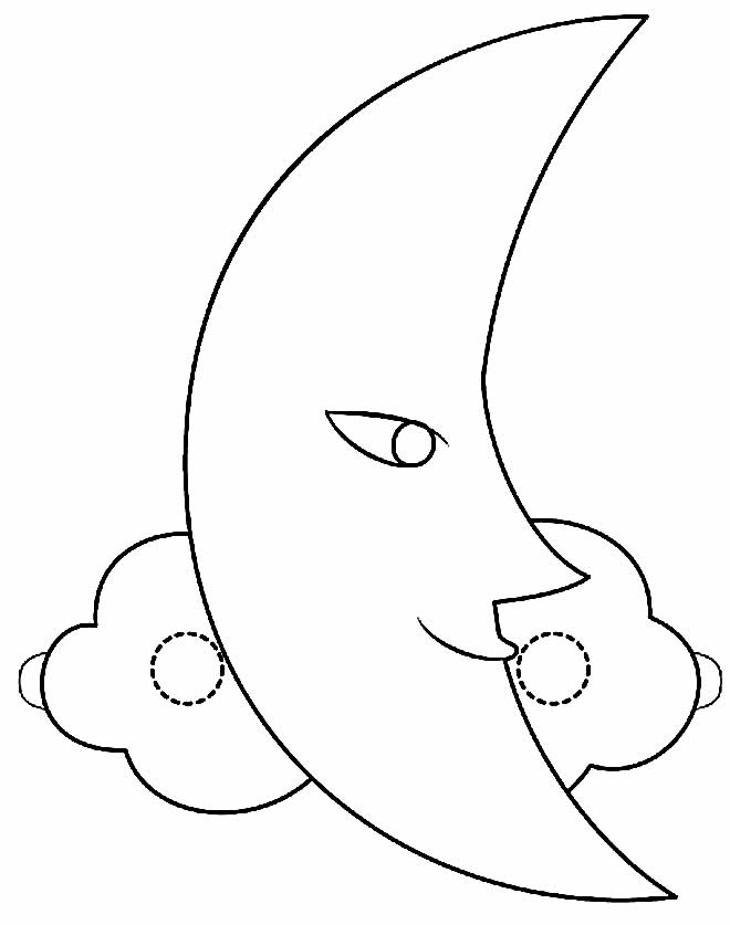 Desenho da Lua para pintar