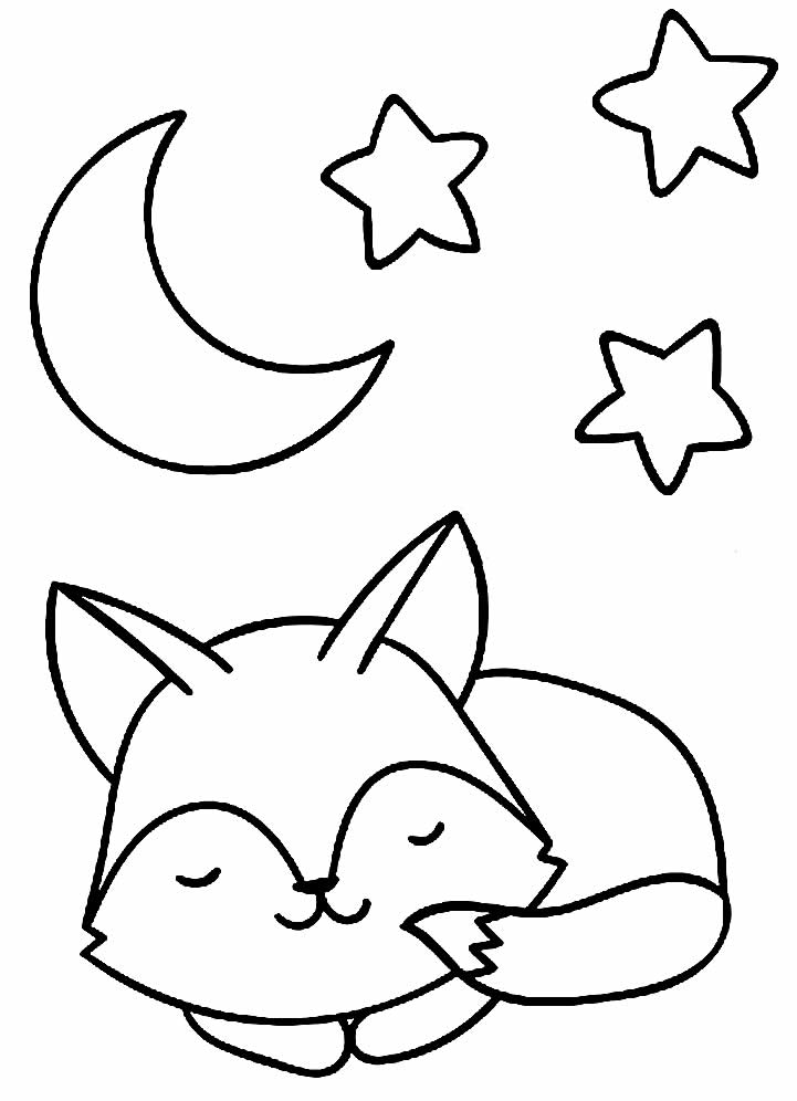 Desenho da Lua para colorir