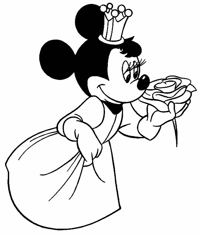 Desenho de Minnie para pintar